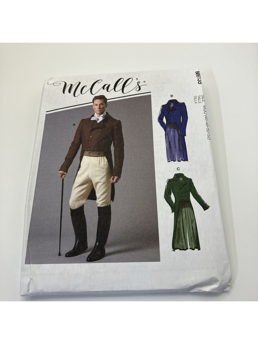 MCCALLS PATTERN 8135 MENS JACKET COSTUMES SIZES 46 48 50 52 UNCUT FF